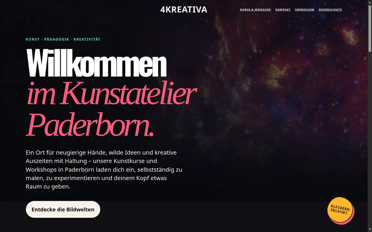 Startseite von 4KREATIVA